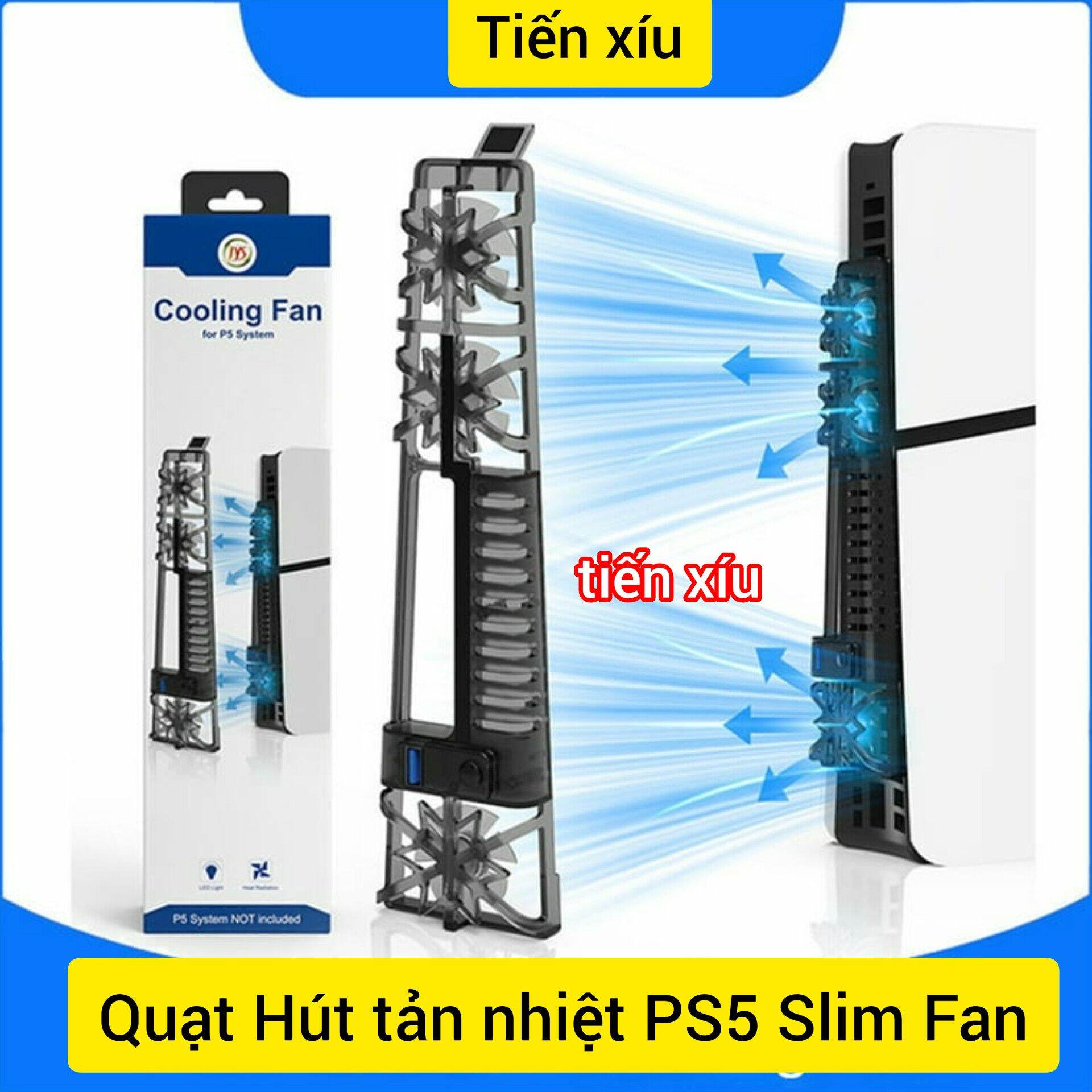 Quạt tản nhiệt Ps5 / PS5 Slim làm mát ps5 và ps5 slim Quạt PS5 quạt hút tản nhiệt làm.mát hãng Ipega Dobe PS5 fan cooler stander