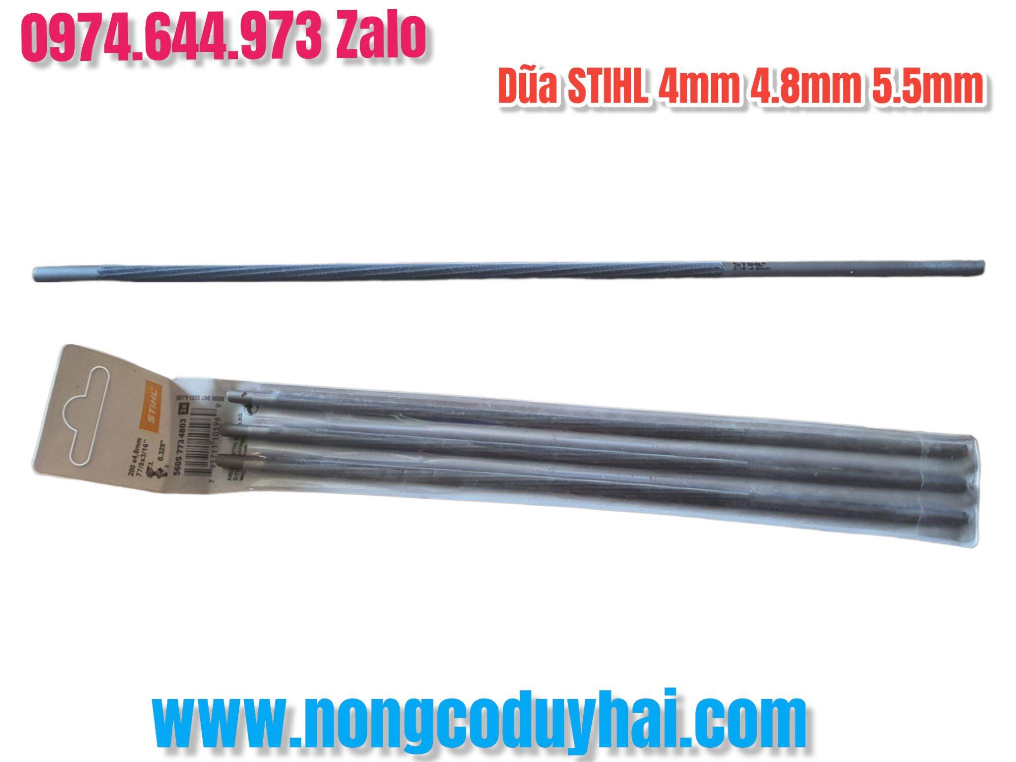 Dũa xích máy cưa STIHL 4.8mm và 4.0mm