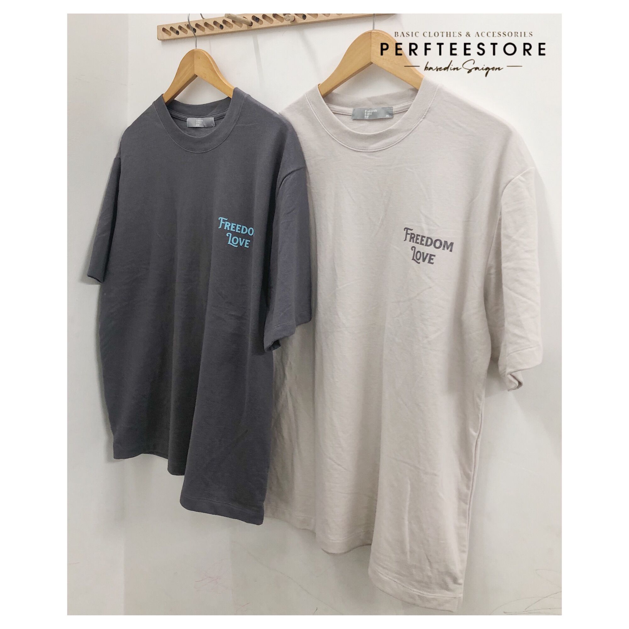 Áo thun 8seconds Freedom Love thun da cá form rộng Oversize • Perftee Store