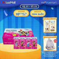 Thùng 48 hộp thức uống Sữa trái cây Dâu tự nhiên TH true JUICE milk MISTORI 180ml (180ml x 48)