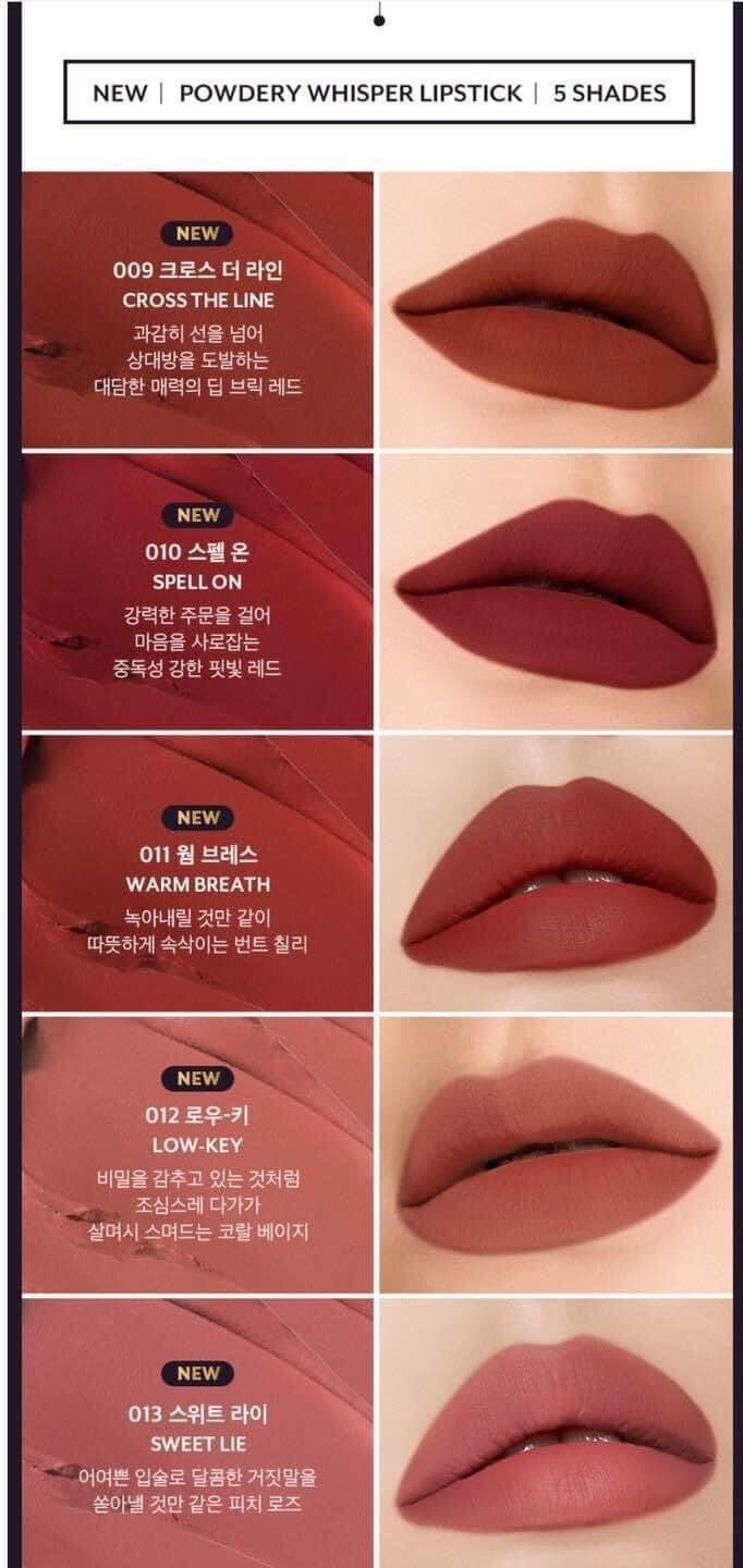 Son Thỏi Lì Pony Effect Powery Whisper Lipstick Hàn Quốc