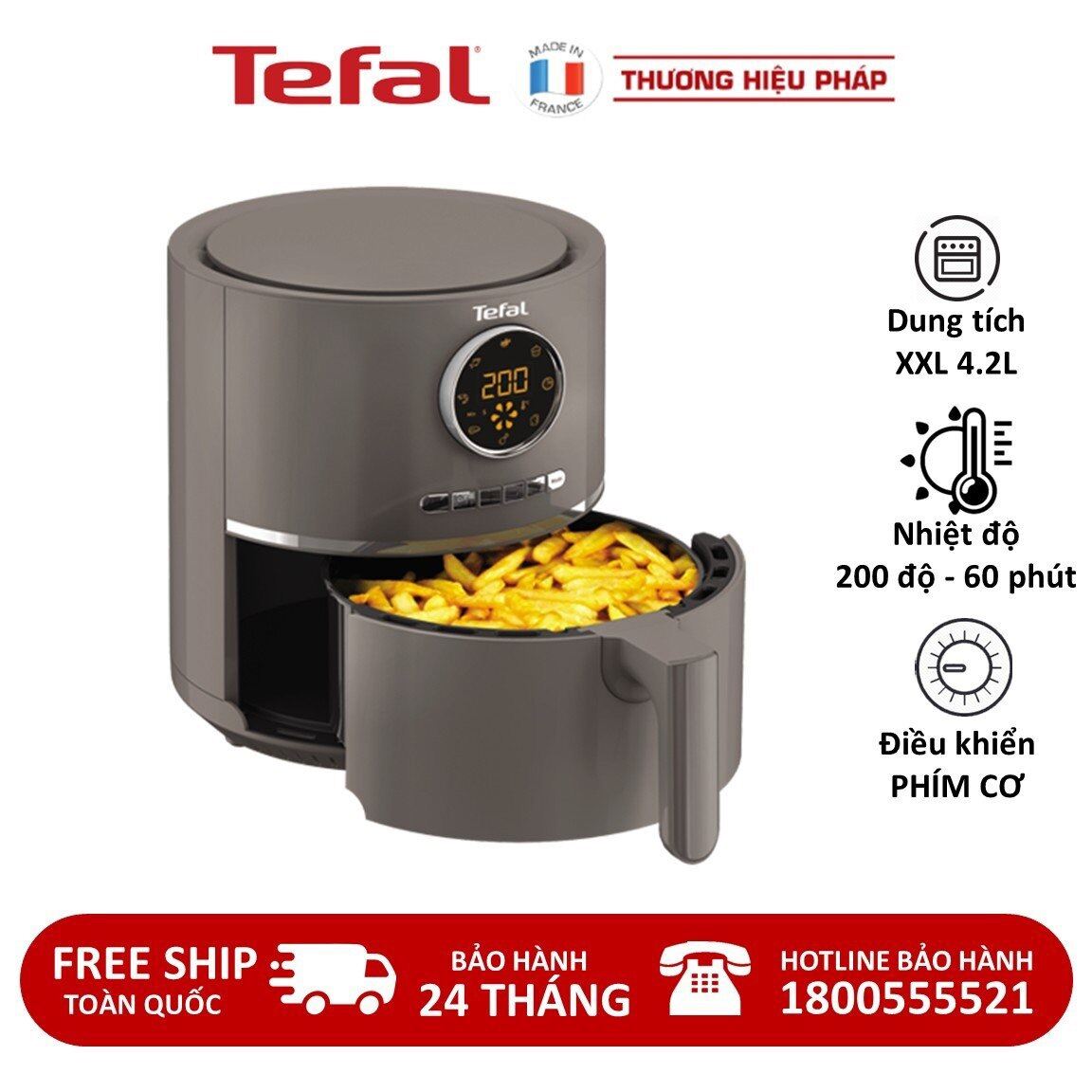 Nồi chiên không dầu Tefal XL Ultra Fry EY111B15, 4.2L - TH Pháp