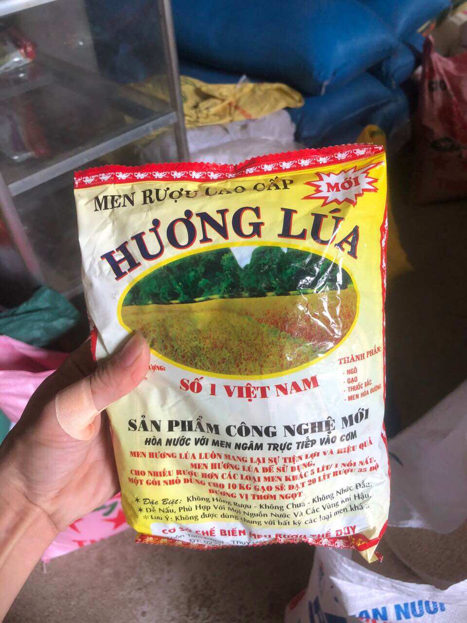 Men nấu Rượu Hương Lúa