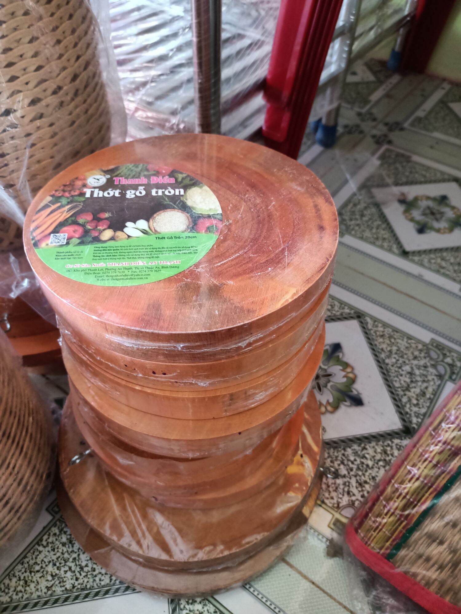 Thớt gỗ tròn thanh điền đk 20cm