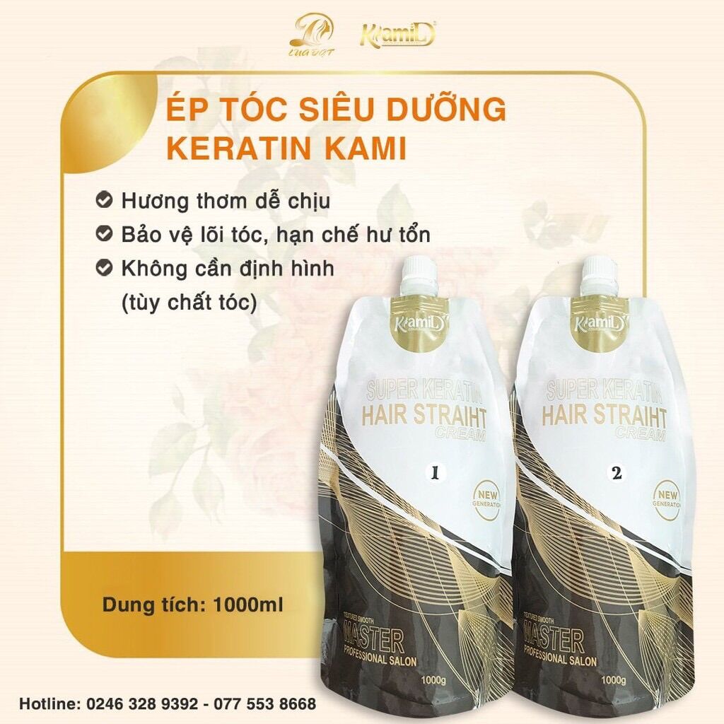 THUỐC DUỖI TÓC SIÊU DƯỠNG KERATIN KAMI 1000ML