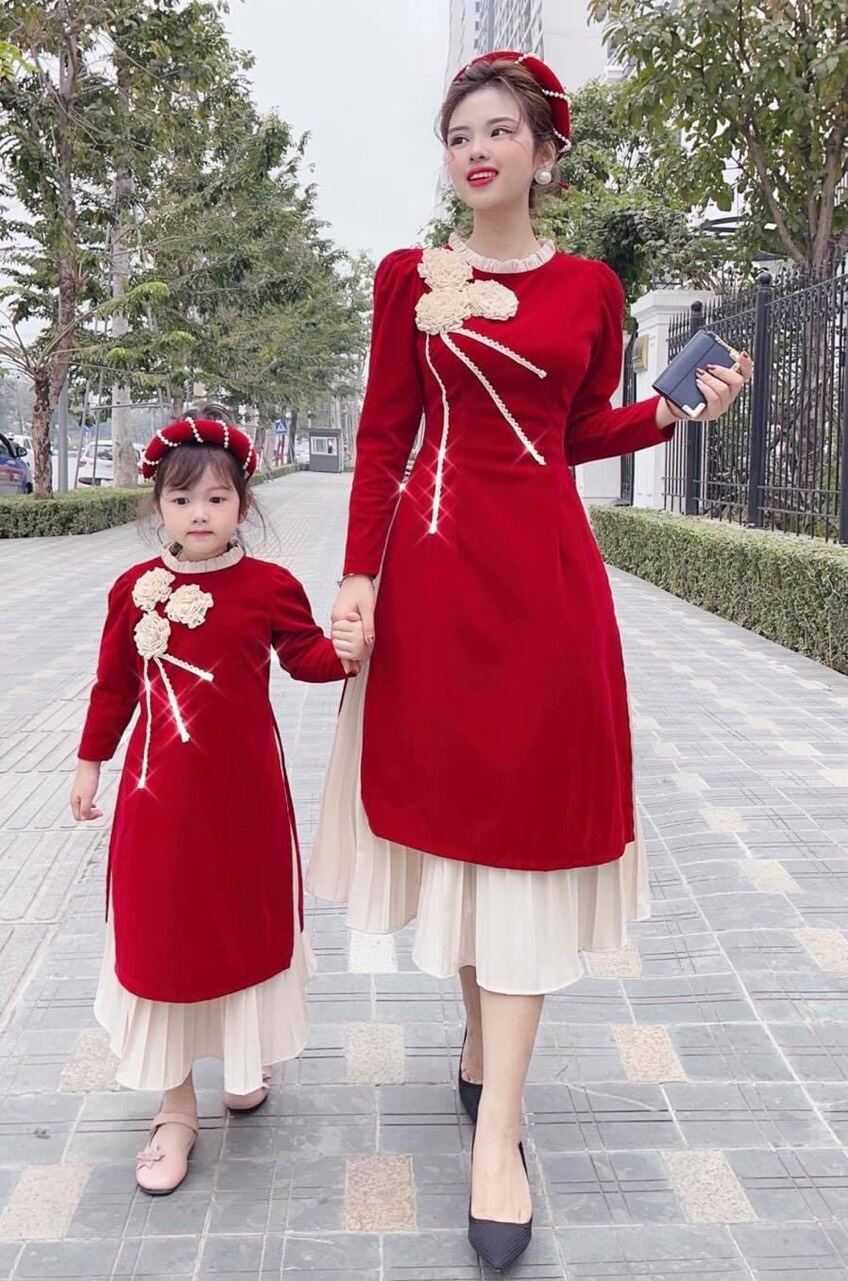 Váy cách tân kèm mấn đội đầu  6-10 tuổi