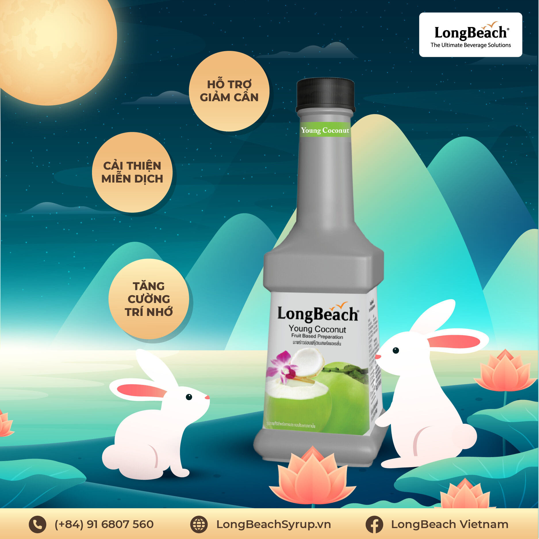 Mứt Dừa Non LongBeach 900ml