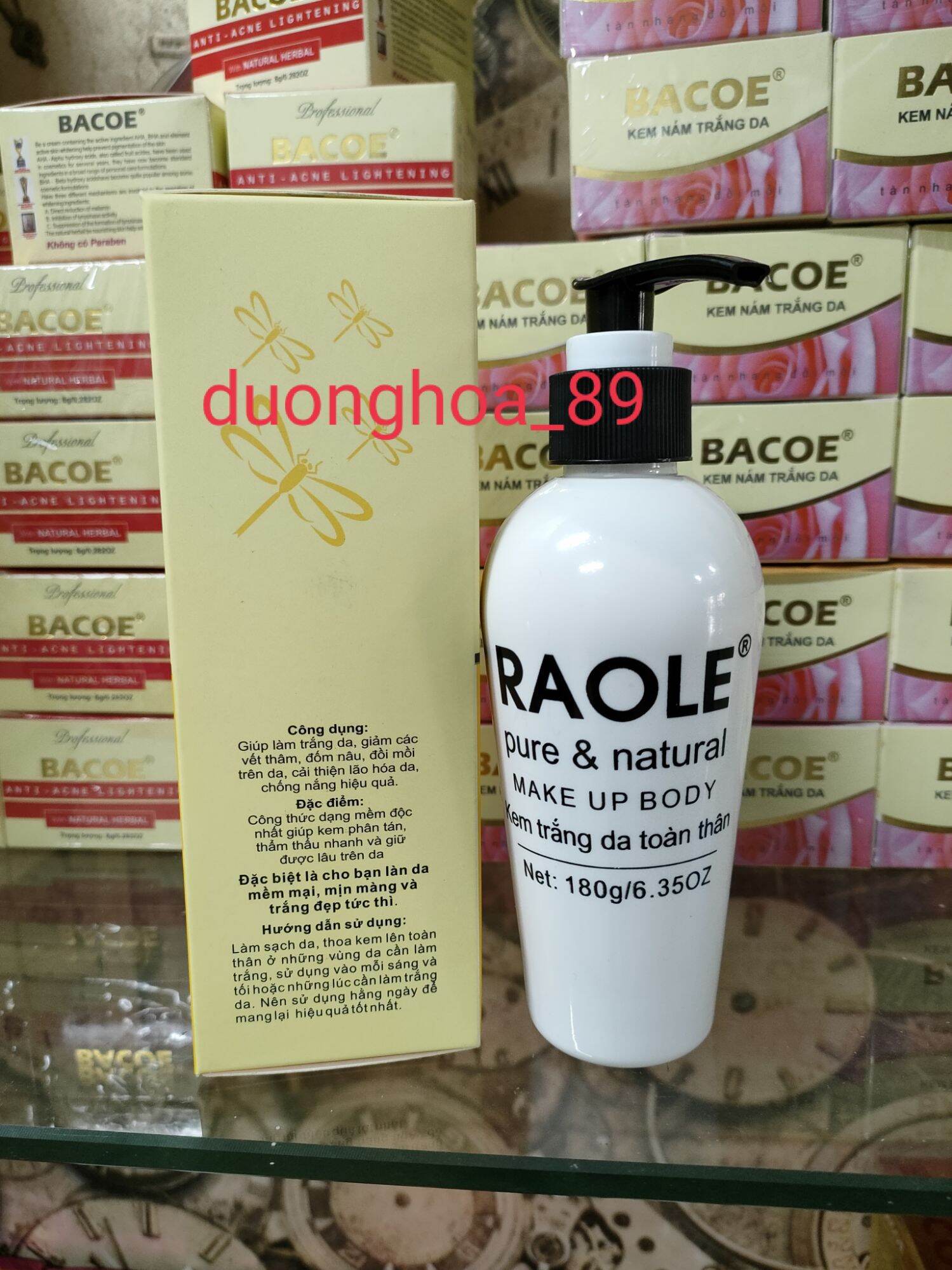 Kem dưỡng trắng da toàn thân Raole