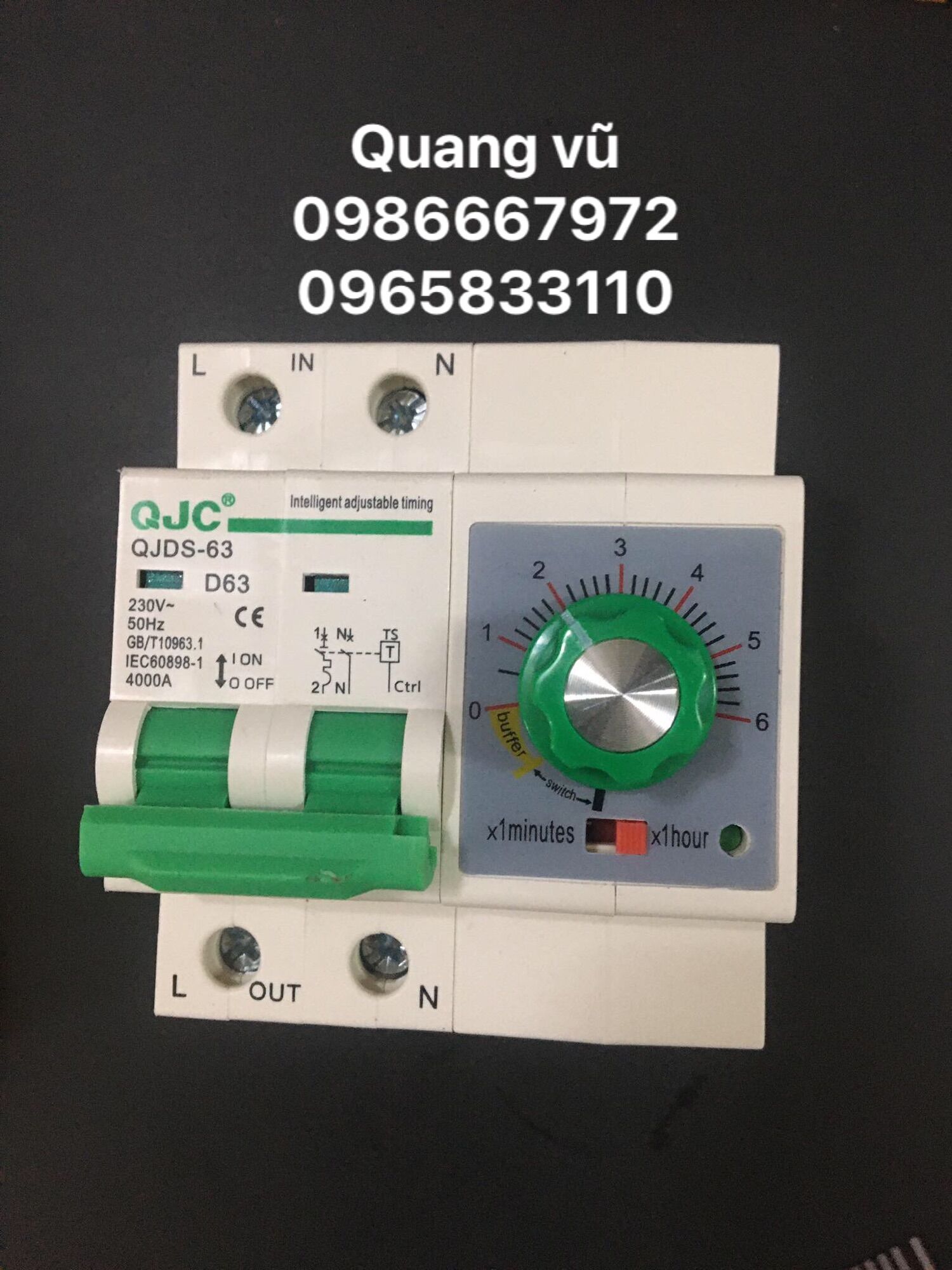 Aptomat hẹn giờ 63a lắp tủ cơm