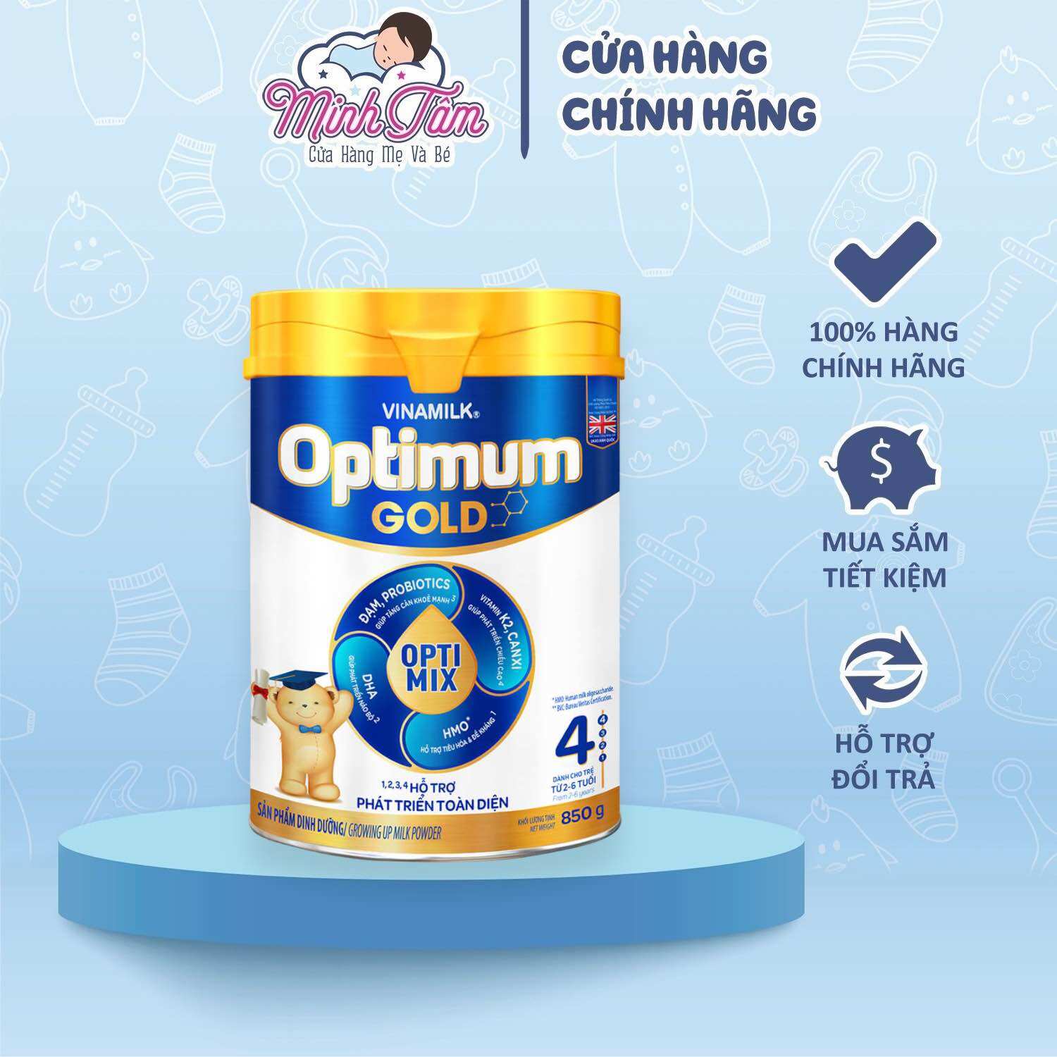 Sữa bột Optimum Gold 4 (850g)