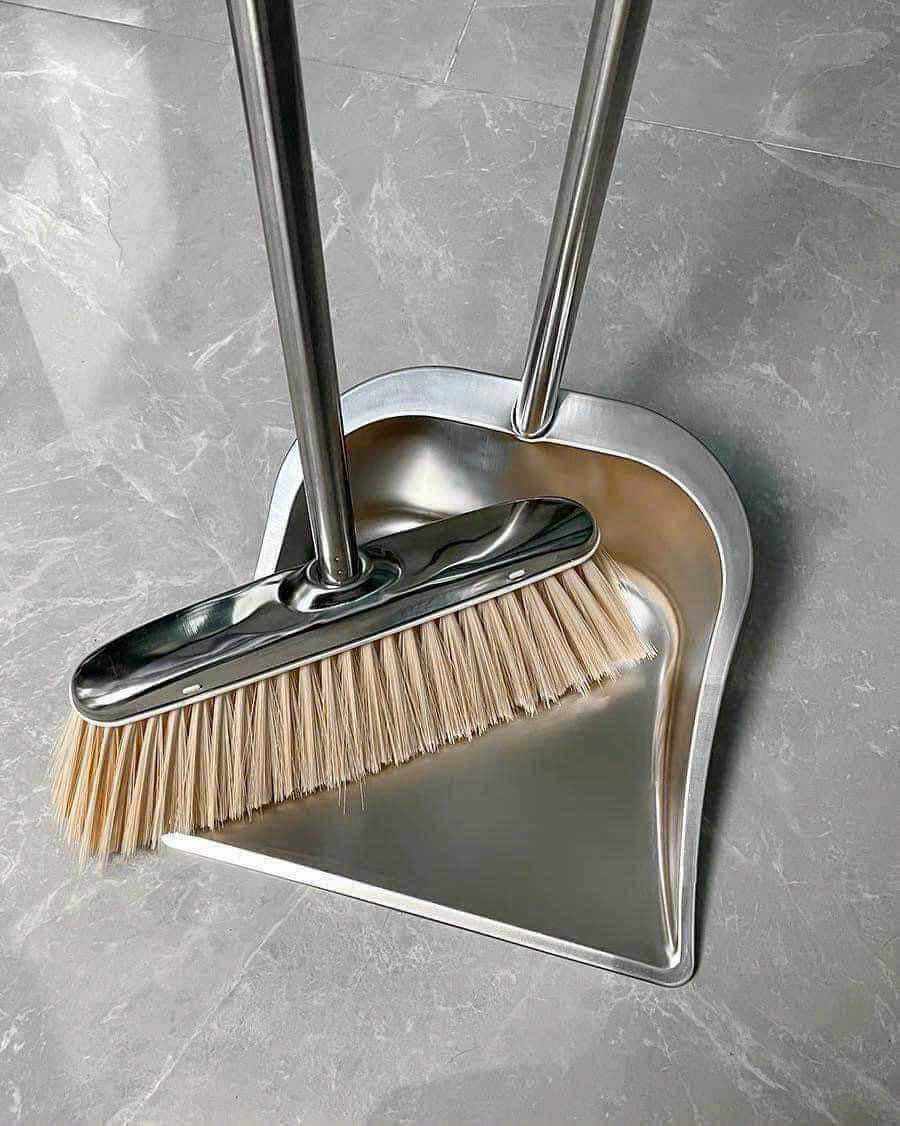Chổi kèm ki hót rác bằng inox - Bộ sản phẩm vệ sinh nhà cửa | VinMart.co
