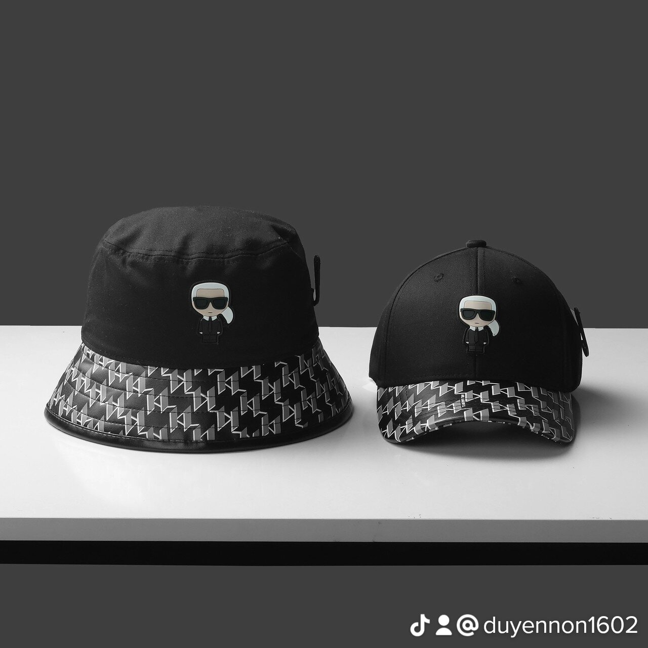 Set mũ Bucket và hat Karl có sẵn full tem tag