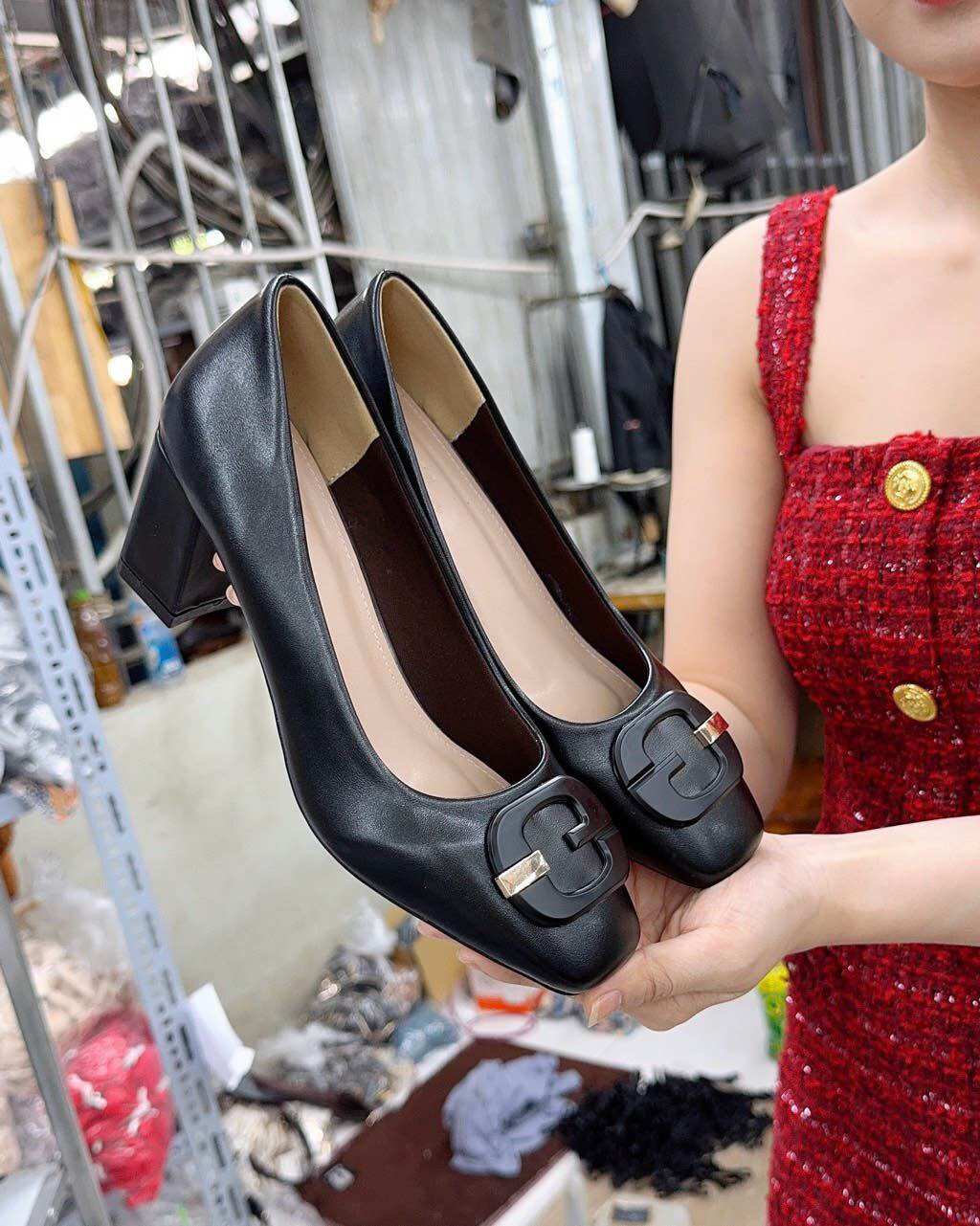 Giày nữ , giày sục búp bê mũi tròn , gót 5p,7p