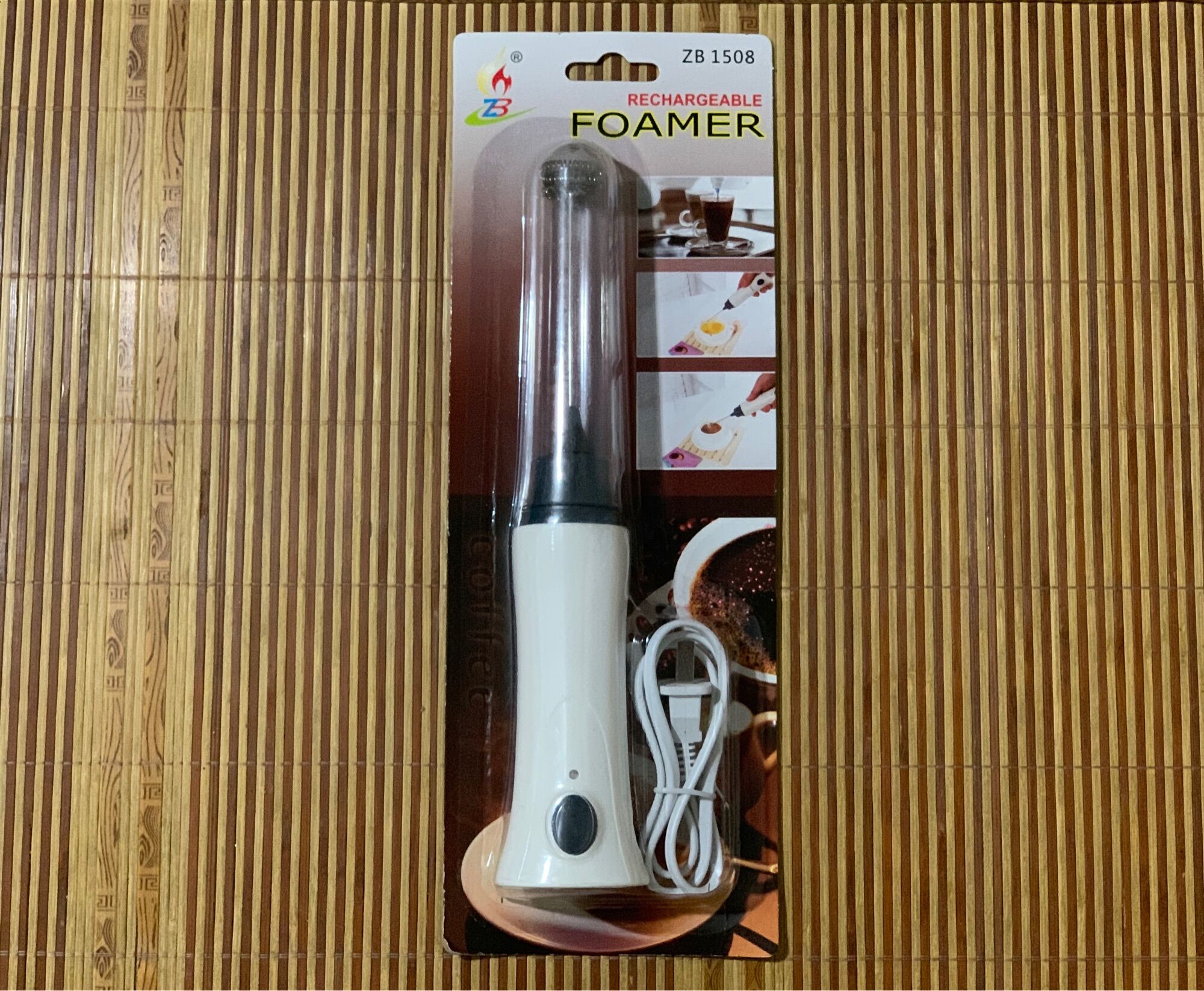 Máy đánh bọt, tạo bọt sữa cafe 2 lò xò - Sạc điện