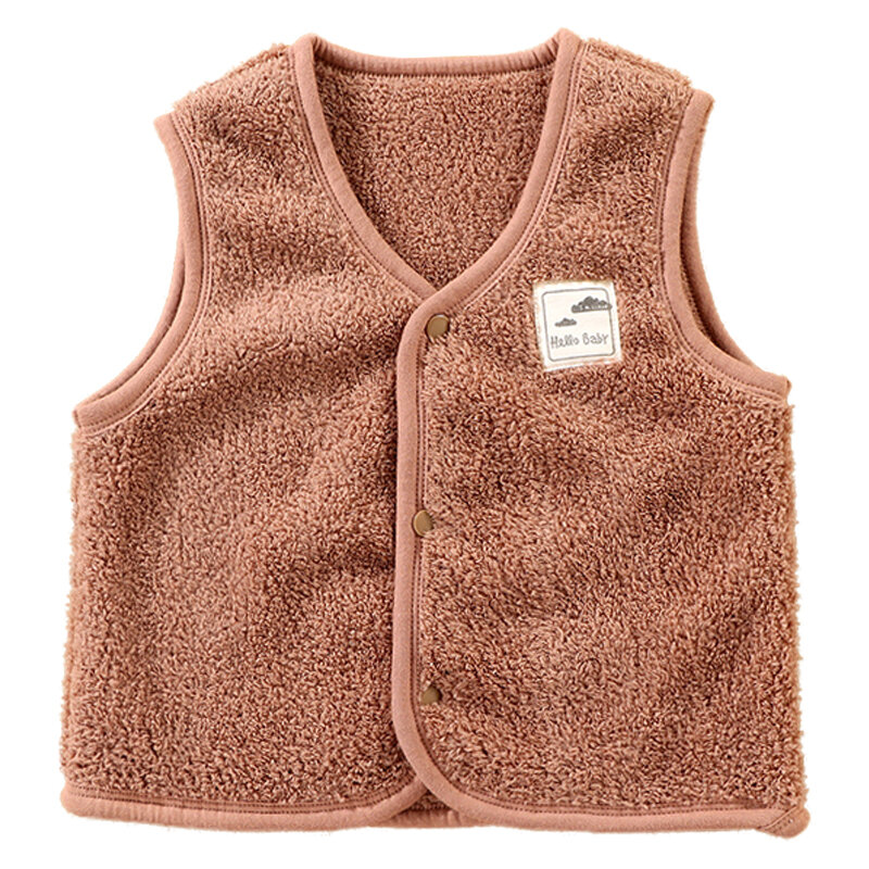 Trẻ em nhung sang trọng áo vest unisex mùa đông áo dày ấm teddy áo khoác cho bé trai và bé gái mùa xuân áo khoác ngoài