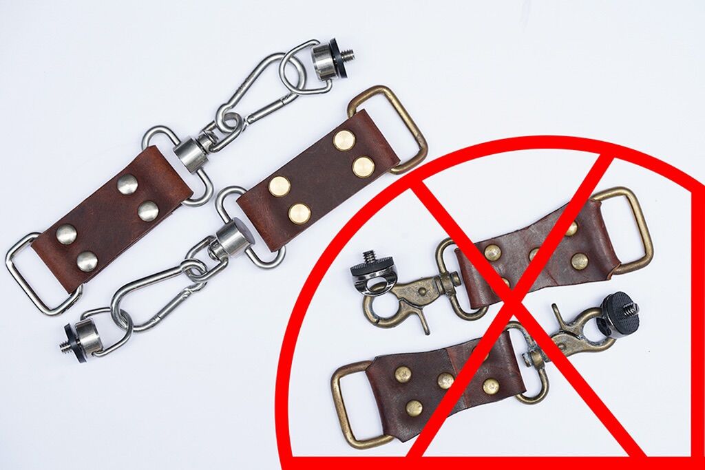 TACamera: Dây Đeo 2 Máy Ảnh Double Strap Da Thật Handmade TA5004