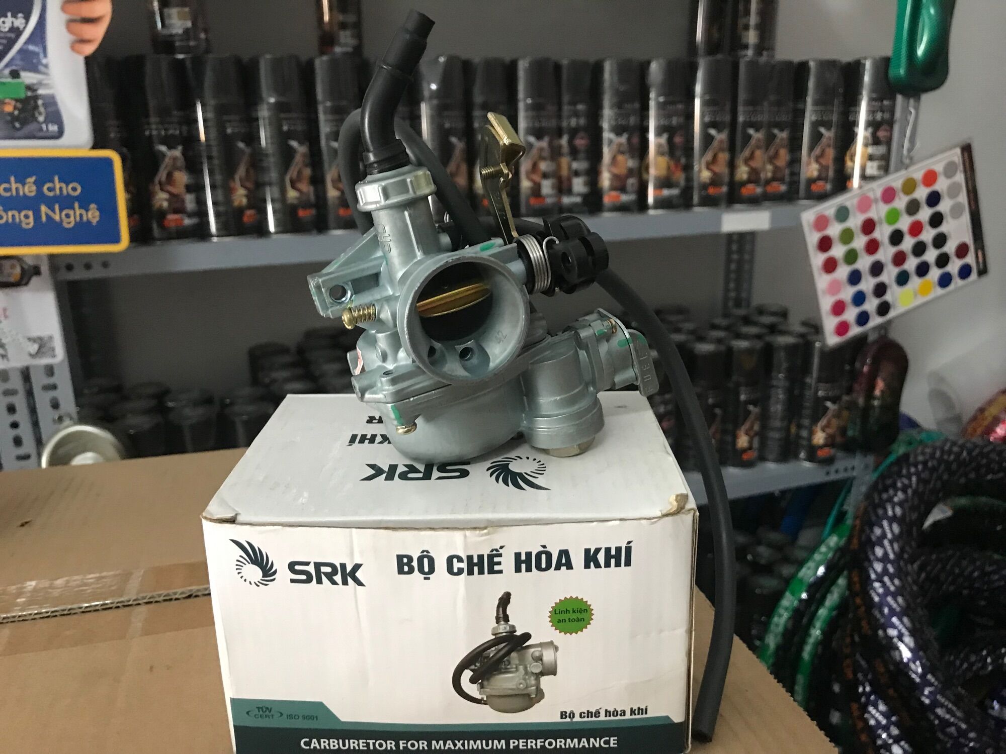 Bộ chế hoà khí Bình xăng con Dream hãng SRK bền bỉ