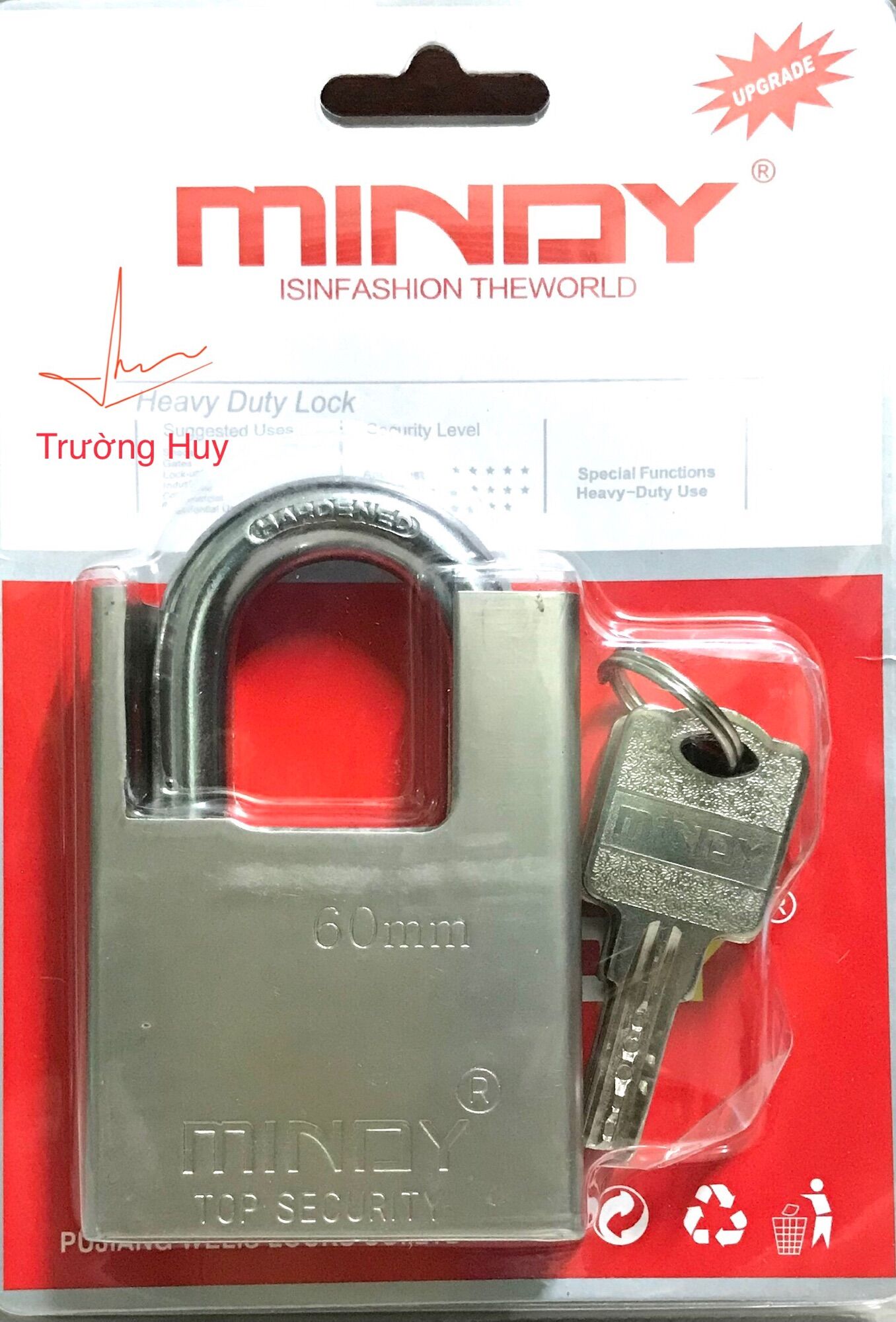 Khoá chống cắt 6P chìa khoá muỗng chống dò chìa Mindy