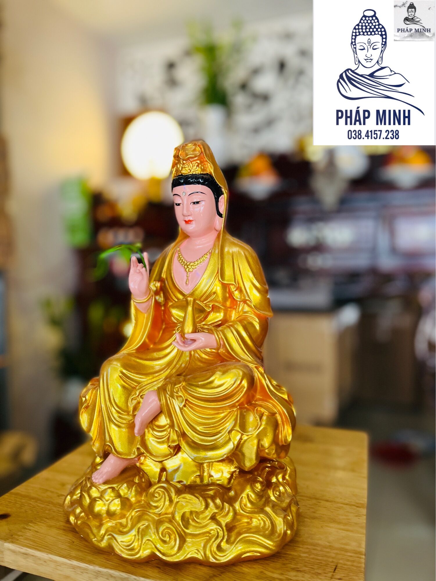 Tôn tượng quán âm tự tại 30cm