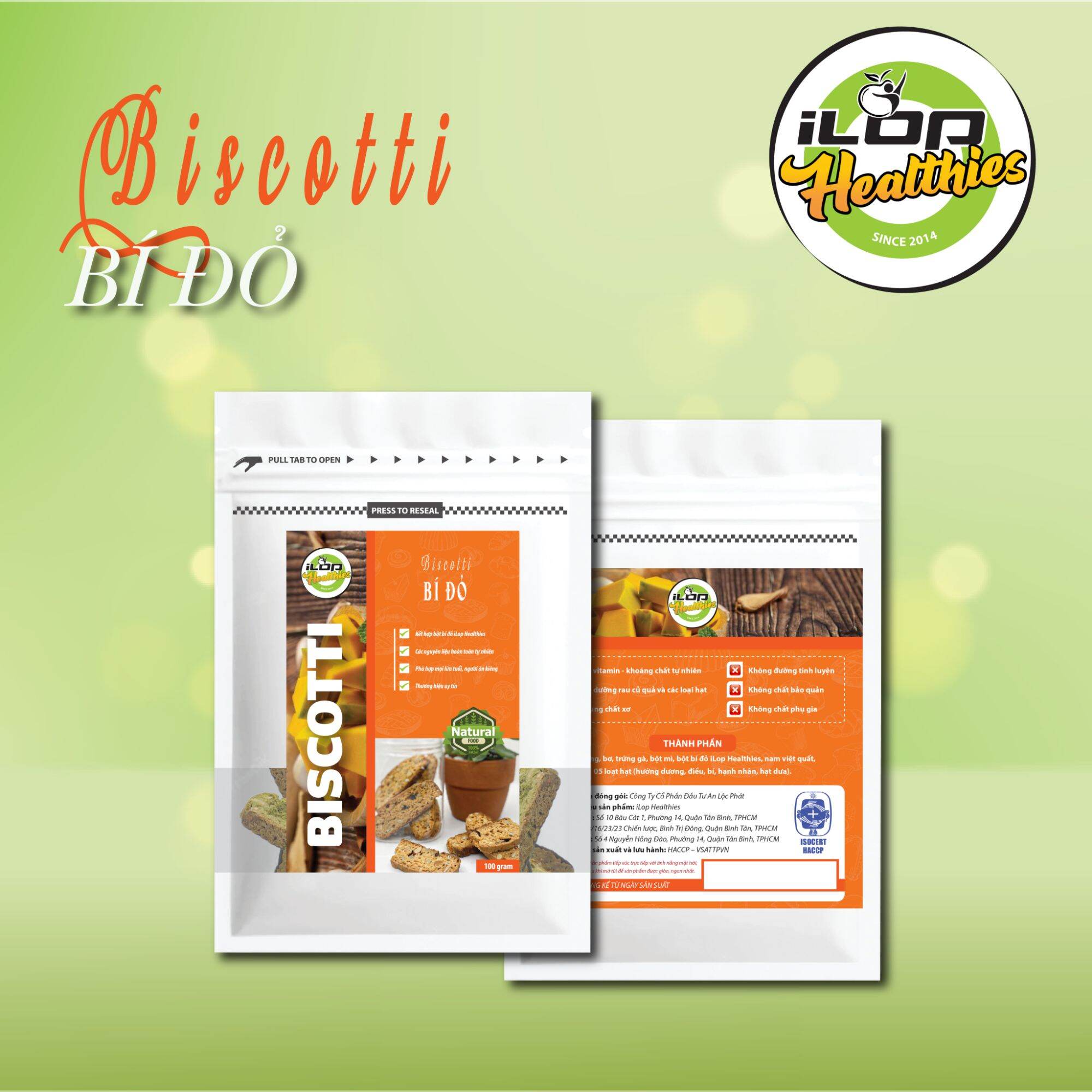 Bánh Biscotti Bí Đỏ