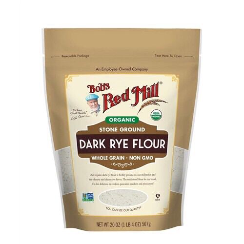 [Date 7/ 2023] Bột lúa mạch đen nguyên cám hữu cơ Bob's Red Mill - Dark Rye Flour 567g