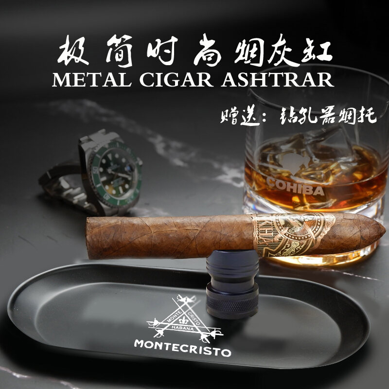 Ashtray Metal Cigar Ashtray Portable Fashion Bull Terrier Shape Individual Personality Cuban Cigar A