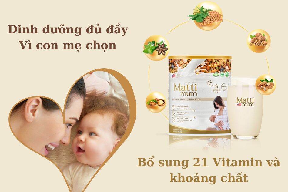 Sữa hạt Mattti Mum lon 650g
