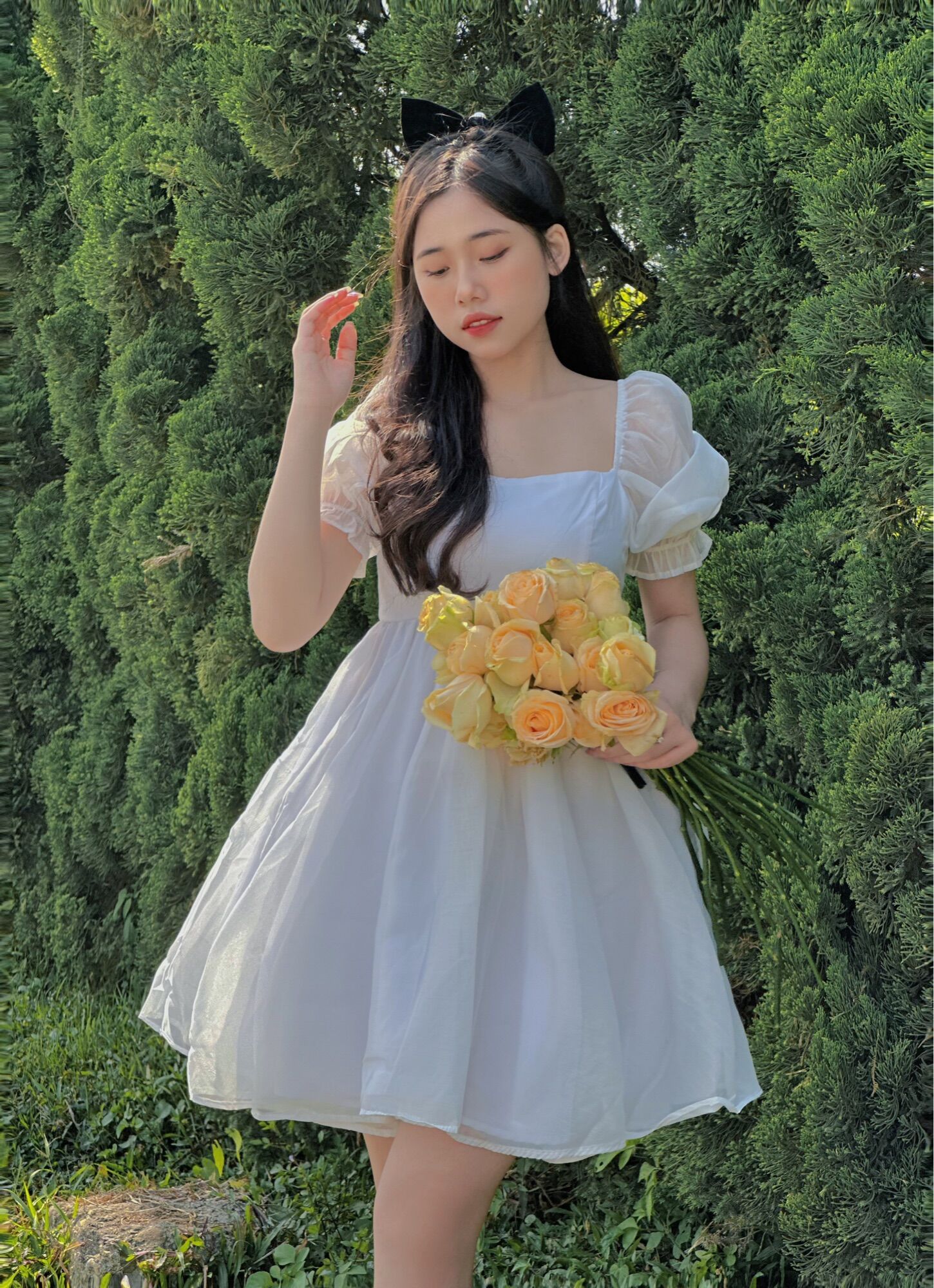 Đầm babydoll xòe công chúa mây
