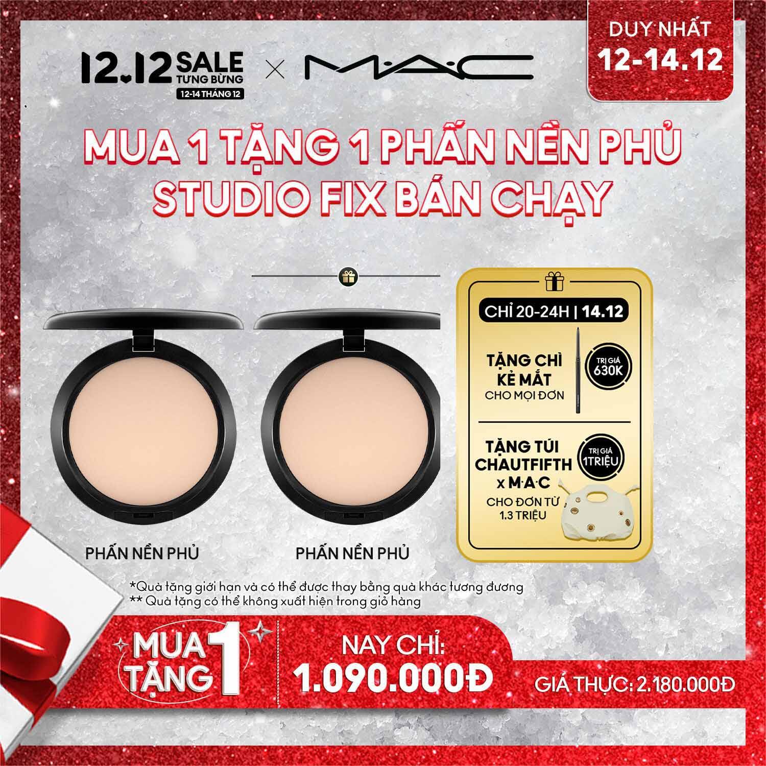 Phấn nền MAC Studio Fix Powder Plus Foundation - 15g / Phấn nền dành cho da thường và da dầu - Sản phẩm bán chạy nhất với hiệu ứng lì, che phủ hoàn toàn và không gây mụn.