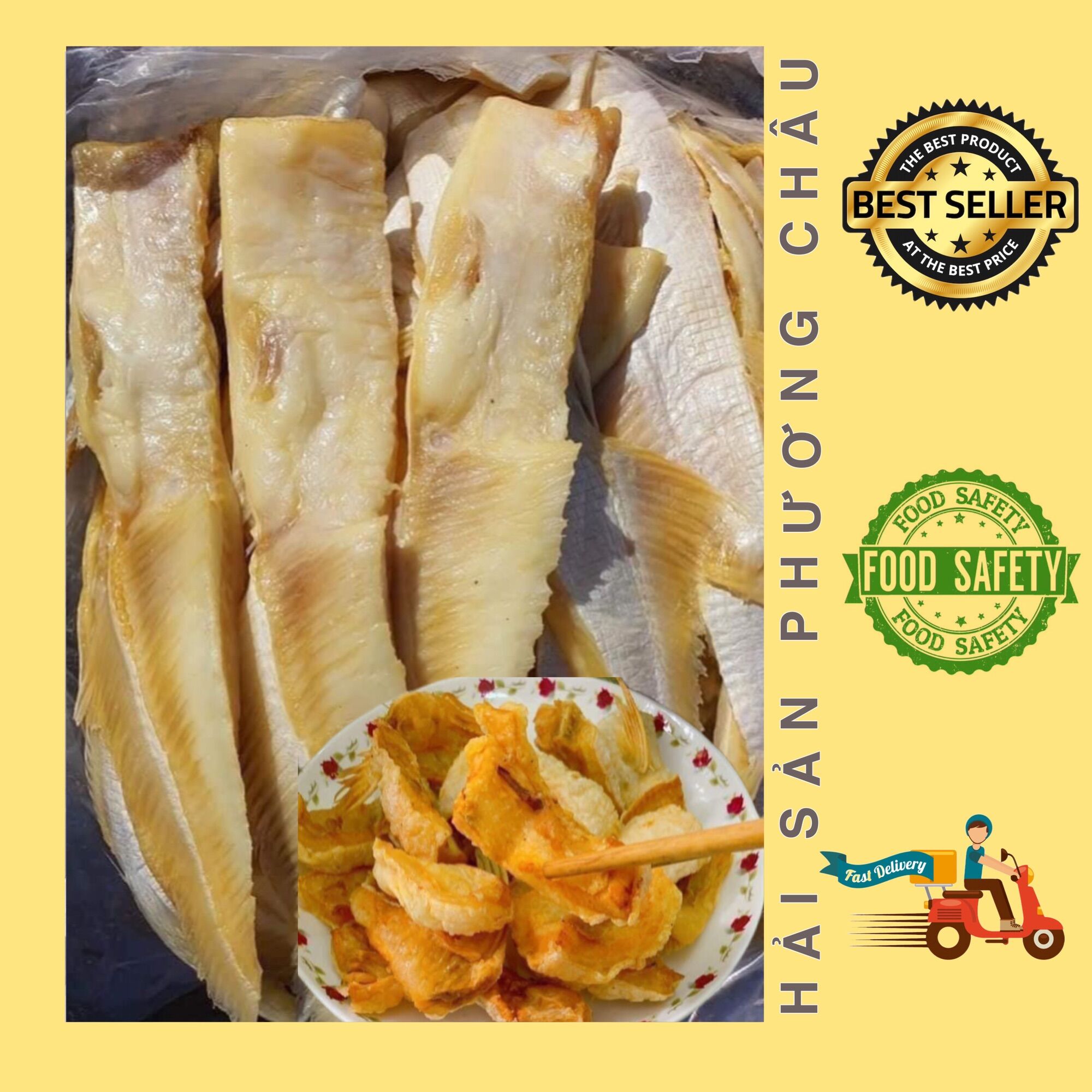 Ức cá dứa khô béo ngon 3 nắng 500g