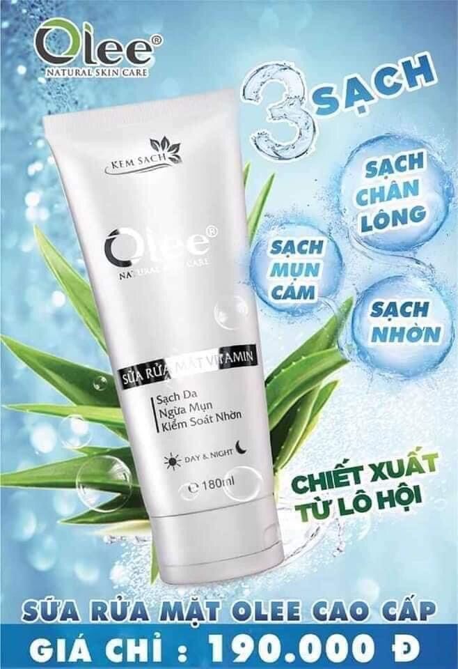 Combo sữa rữa mặt vitamin olee