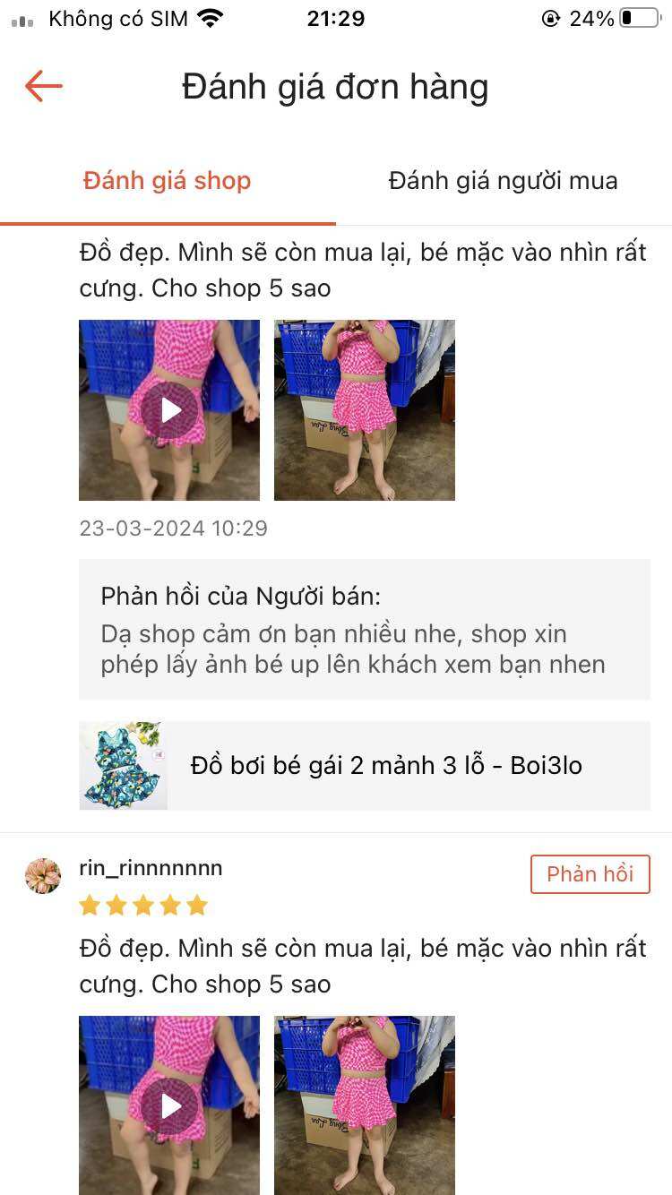 Đồ bơi bé gái 2 mảnh 3 lỗ - Boi3lo
