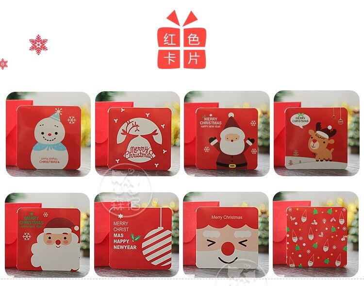 Set 10 thiệp giáng sinh mix mẫu size 7*7cm