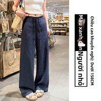 YIFANSHI | Quần Vải Linen Bảo Vệ Da Trắng Cao Waisted Lụa Phong Cách Retro
