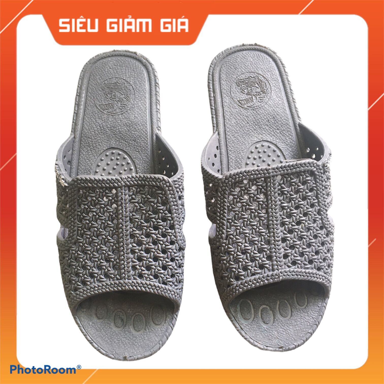 Giá tôt -[Video xem hàng] DÉP TỔ ONG MÀU Xám đủ size VIỆT NAM