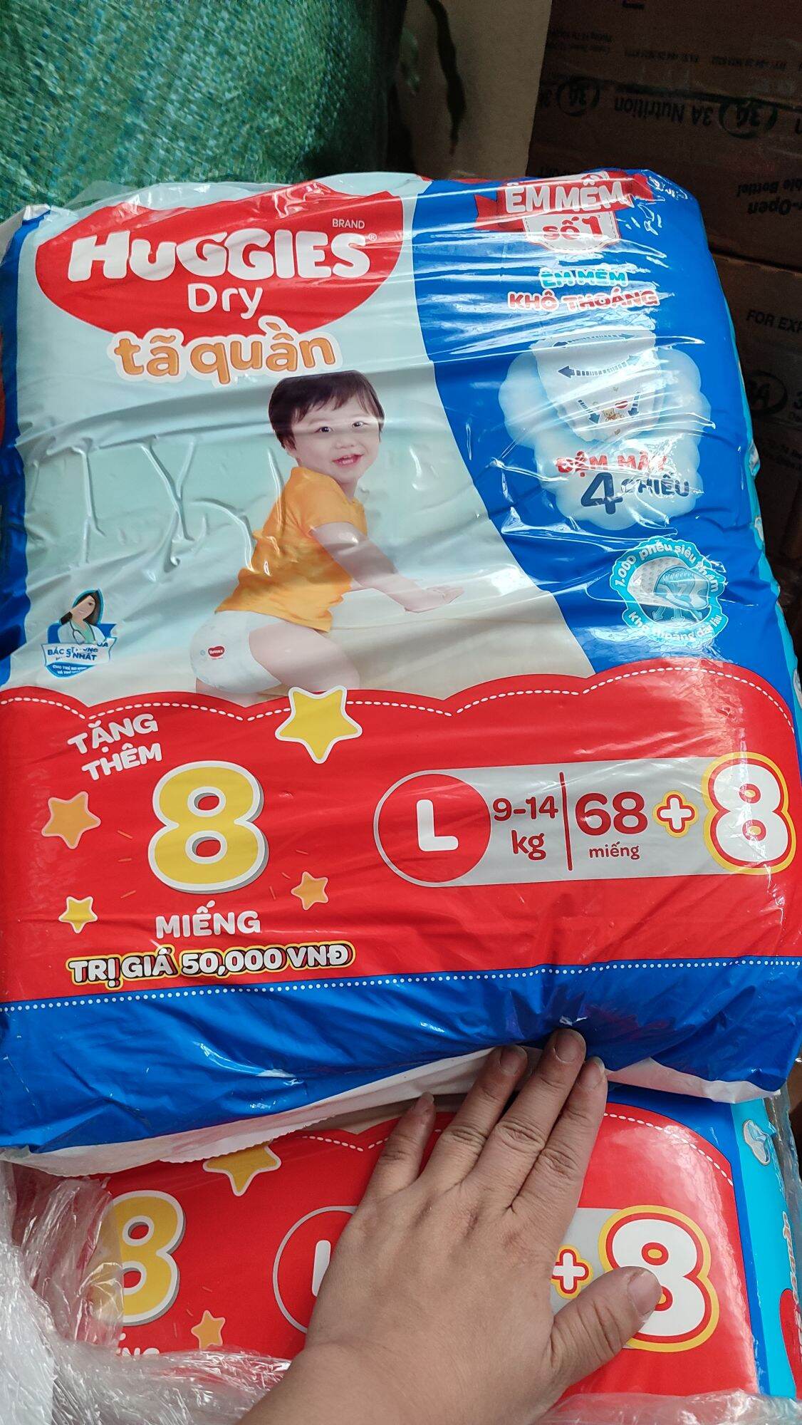Tã quần huggies l68+8