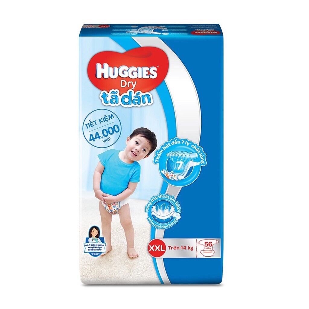 Tã dán huggies xxl54 mẫu mới