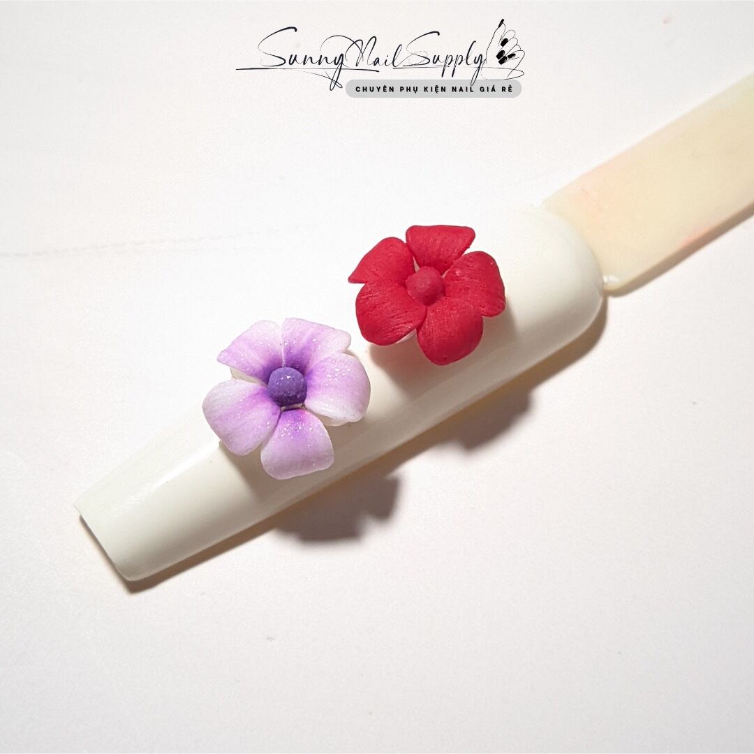 Hoa bột nail / hoa đính tay ( hoa đậu ombre , hoa sứ ) trang trí móng tay ( giá 1 bông )