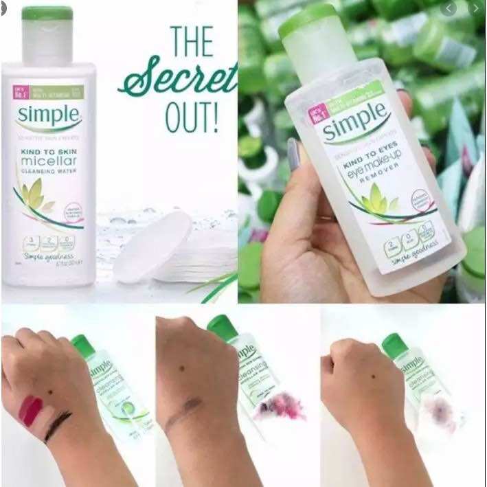 (Mua 3 tang 1)Nước Tẩy Trang Simple Micellar Cleansing Water 200ml
