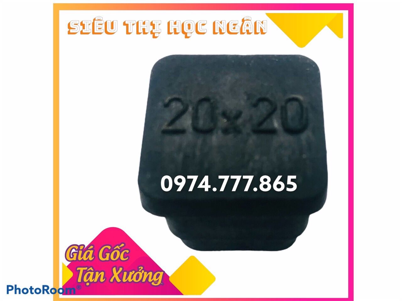 Combo 10 Chụp bịt cao su trong sắt hộp 20x20