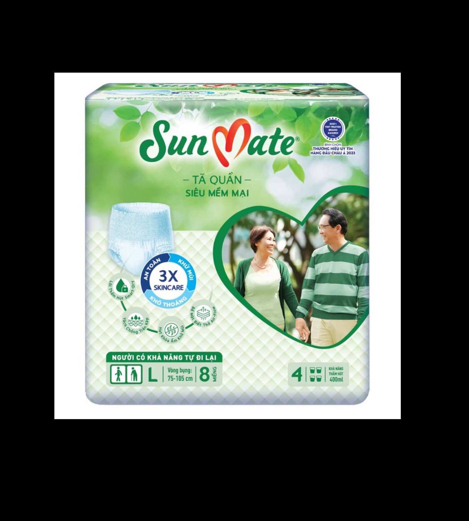 Combo 6 Gói Tã quần Sunmate L8 Siêu Mềm Mại - Tã quần người lớn, người già Sunmate - Hsd luôn mới