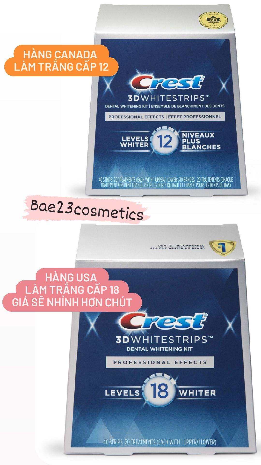 FULL BOX DÁN TRẮNG RĂNG CREST PROFESSIONAL BILL MỸ CANADA