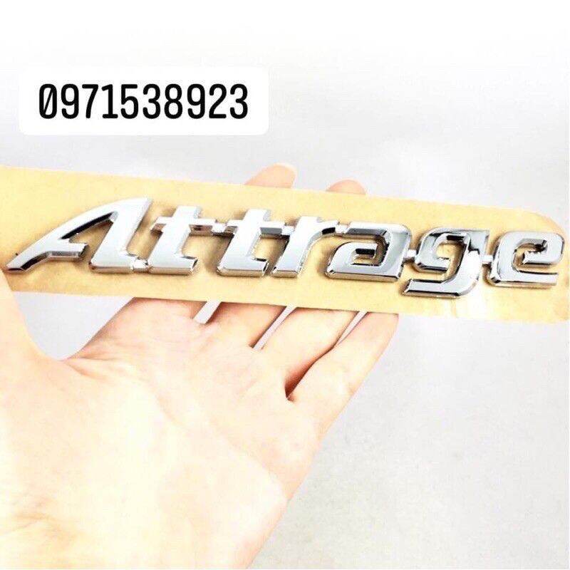 logo chữ dán mitsubishi attrage dán đuôi xe