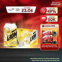 [Mua 1 Giảm 25%] Bia Sư Tử Trắng White Lion - Thùng 24 lon x 330ml (Bao bì có thể thay đổi theo đợt nhập)