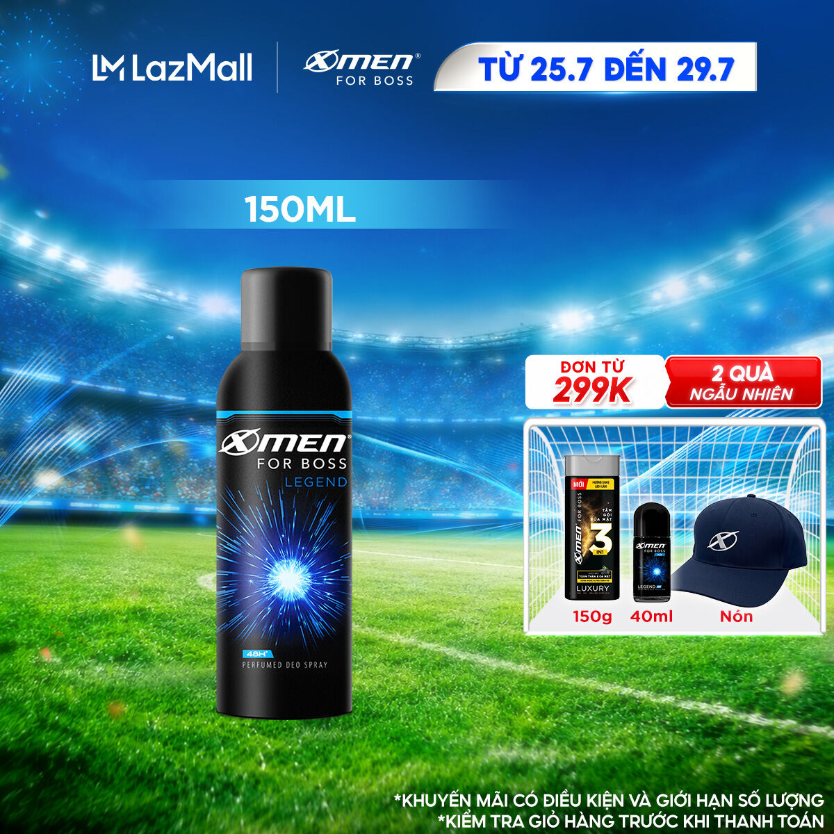 Xịt khử mùi Xmen For Boss Legend - 150ml