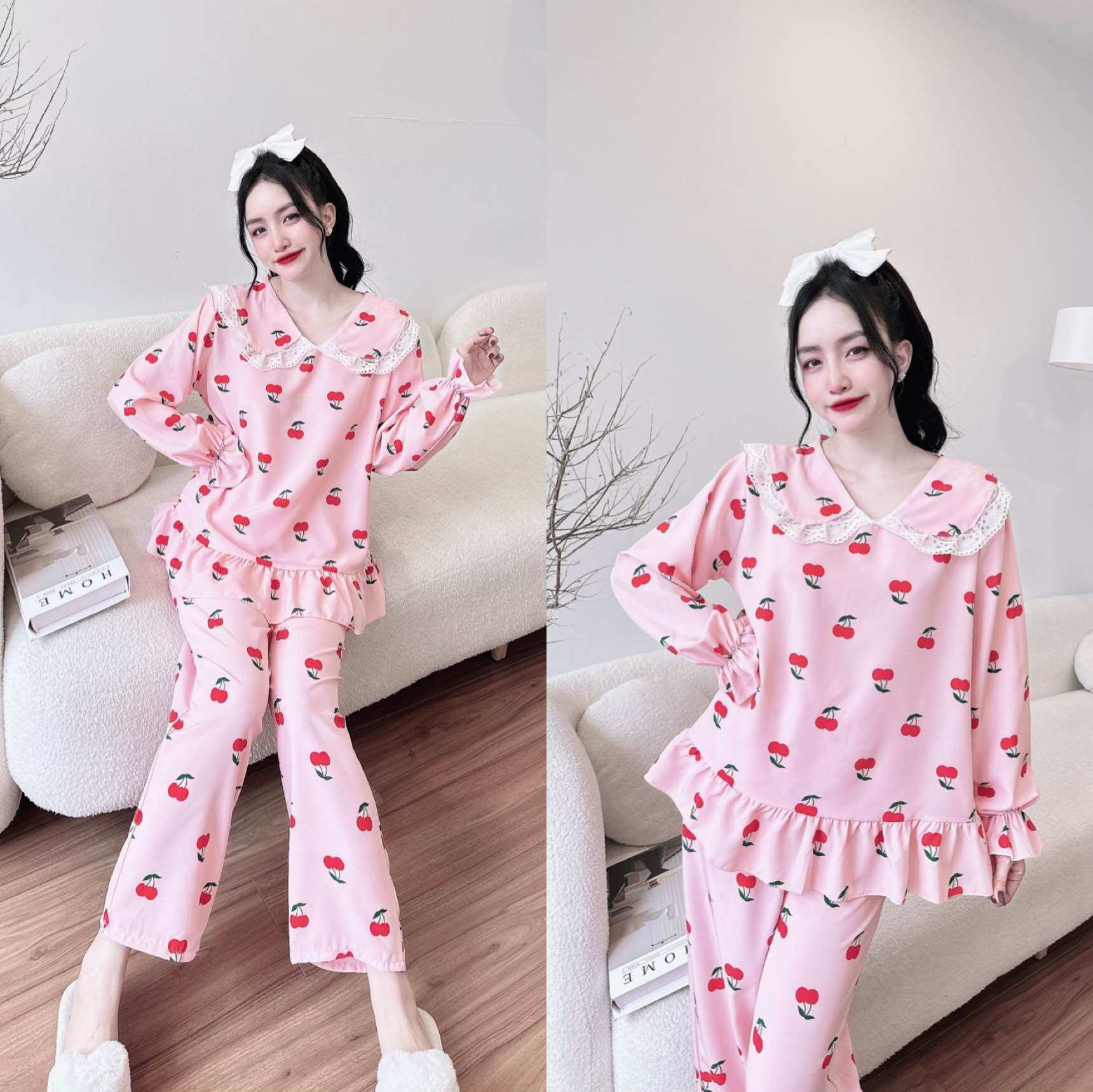 Đồ bộ Lụa Nhật bèo 50-100kg hoạ tiết xinh Y