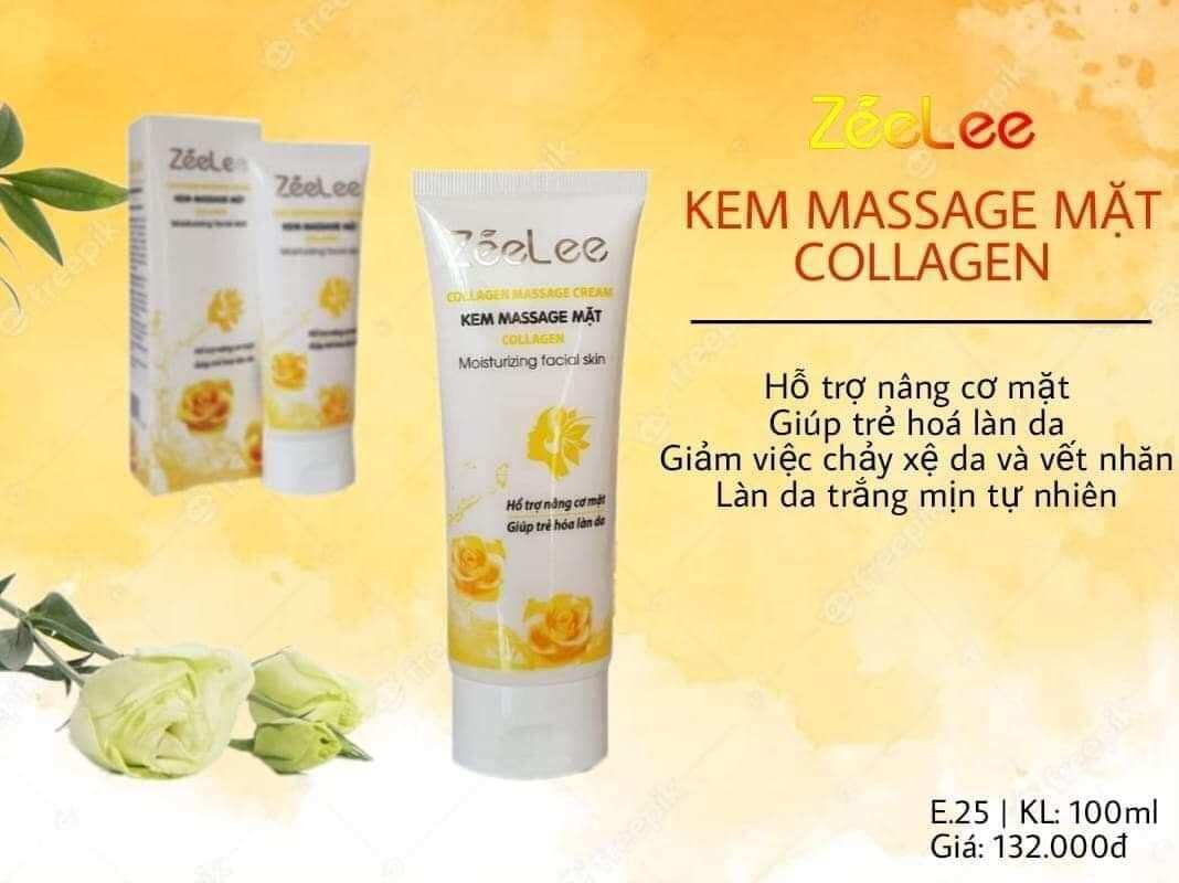 kem zeelee massage mặt collagen nâng cơ