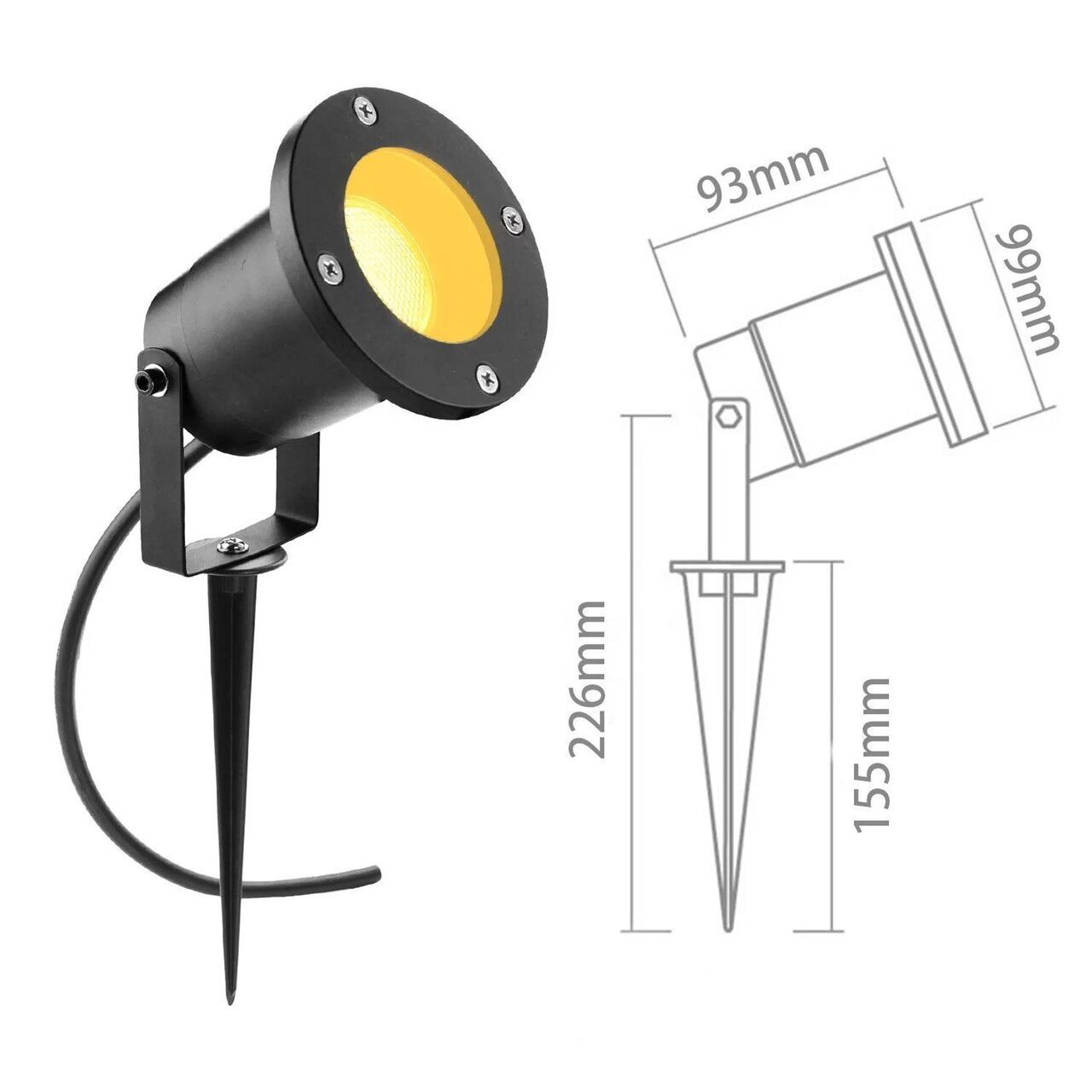 1 bộ đèn led rọi cây 5w philips. đèn led cắm cỏ 5w philips sử dụng bóng led gu10 điện áp 220v chống nước ip 65 ánh sáng 2700k/3000k/4000k. chiếu cây, cắm cỏ, rọi điểm... philips