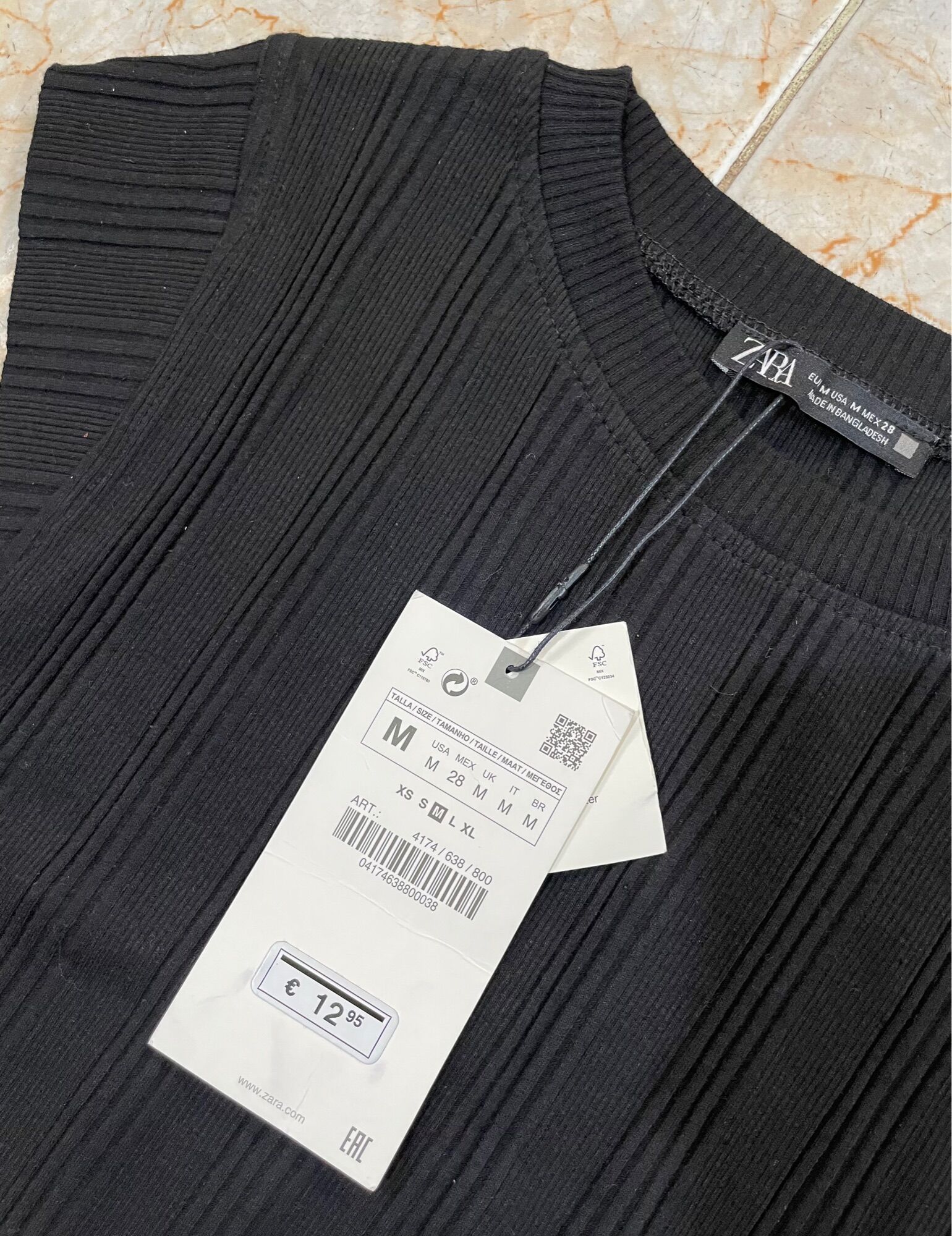 Đầm Zara Auth Đơn Giản Tôn Dáng Đen Size S ( Có Sẵn )