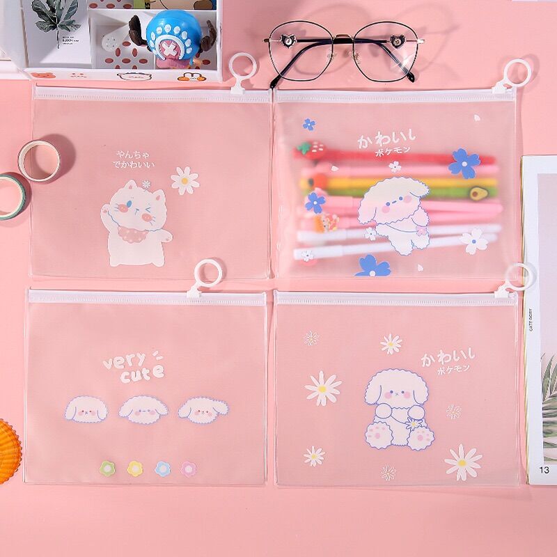 TÚI ZIP đựng bút A5 nhiều mẫu dễ thương